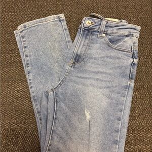 Kendall and Kylie Light Blue Distressed Jeans